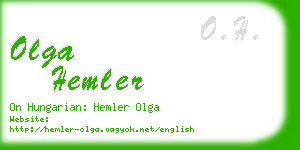 olga hemler business card